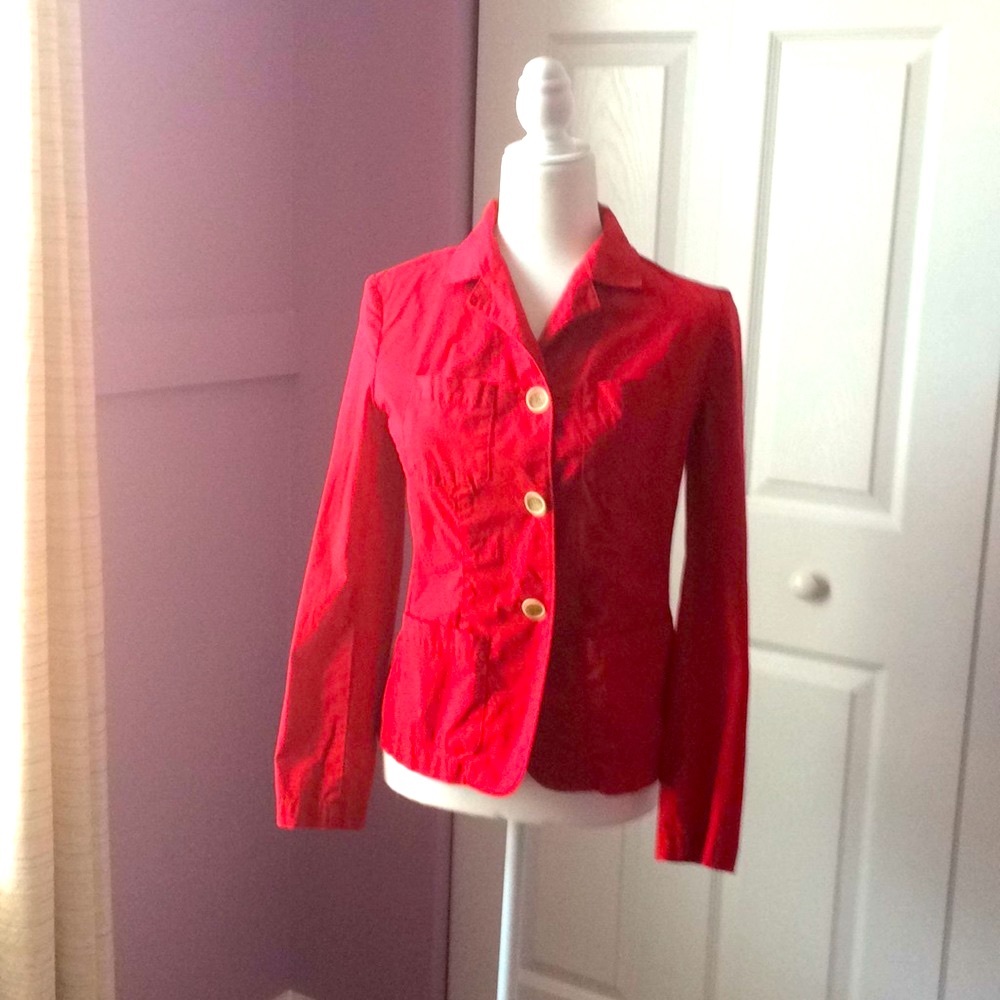 NWOT Talbot cotton jacket. Beautiful red